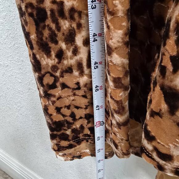 Nurture Westbound Plus Size 3X Faux Wrap Belt Dress Animal Print Velvet Burnout - Picture 14 of 16